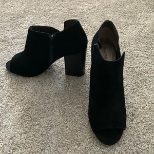 Never worn Black toeless booties